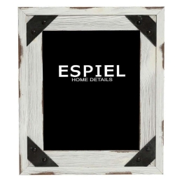 Κορνίζα 20x25cm SOF116 Λευκό 33x28x1,5cm Espiel Μέταλλο,Ξύλο