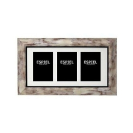Κορνίζα 3πλη 10x15cm ECO341 Λευκό Πατίνα 48,5x28,5x1,5cm Espiel Ξύλο