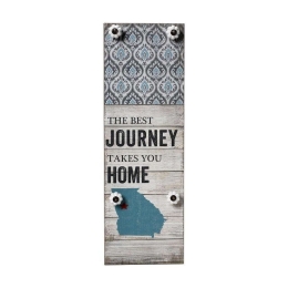 Κρεμάστρα Journey-Home 4 Θέσεων NIK225 Μπεζ-Γαλάζια 60x20x5cm Espiel Ξύλο