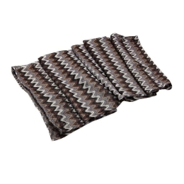 Τραπεζομάντηλο HEM116 White-Brown Espiel 120X120 Μαλλί-Πολυέστερ