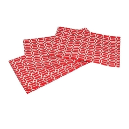 Τραπεζομάντηλο TEX206 Κόκκινο-Λευκό Espiel 120X120 100% Βαμβάκι