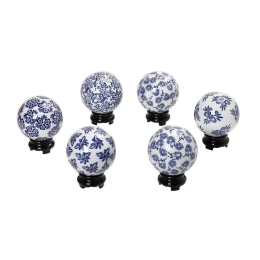 Διακοσμητικές Σφαίρες Assort FEG310K6 Φ4cm Blue-White Espiel Porcelain