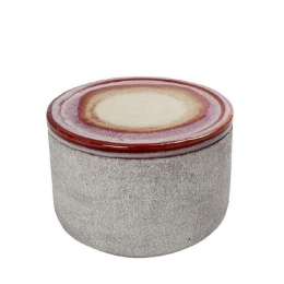 Βάση Ρεσώ Με Καπάκι 10,5cm KLA218 Grey-Red Espiel Τσιμέντο