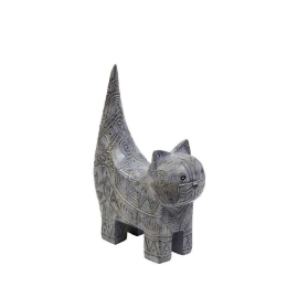 Διακοσμητική Αφηρημένη Φιγούρα Γάτα 21,8cm Grey FIG120 Espiel Πολυρεσίνη