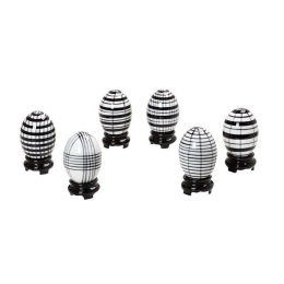 Διακοσμητικό Αυγό Assort (Σετ 6Τμχ) FEG317K6 7cm White-Black Espiel