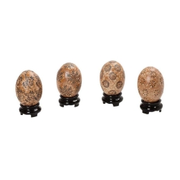 Διακοσμητικό Αυγό Assort (Σετ 4Τμχ) FEG313K4 8,2cm Beige Espiel
