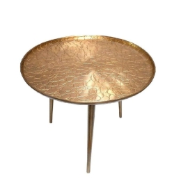 Τραπεζάκι Σαλονιού DUG209 57x57x48cm Gold Espiel Αλουμίνιο