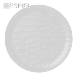 Πιάτο Στρόγγυλο Ρηχό Wavy Matte Mlw346K36-6 Φ28cm White Espiel Μελαμίνη