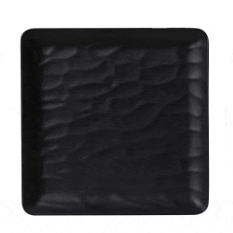 Πιάτο Τετράγωνο Ρηχό Wavy Matte Mlb347K72-6 18x18cm Black Espiel Μελαμίνη