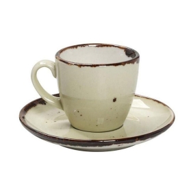 Φλυτζάνι Terra & Πιατάκι Εσπρέσο Tlh112K6 Φ12cm Green Espiel Πορσελάνη