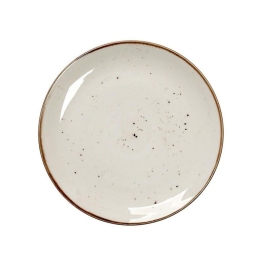 Πιάτο Πορσελάνινο Terra Ρηχό Σετ 6 τμχ Tlk102K6 Φ24,5cm Cream Espiel Πορσελάνη