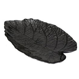 Πιάτο Mulberry Hor1085K6 17X10cm Black Espiel Γυαλί