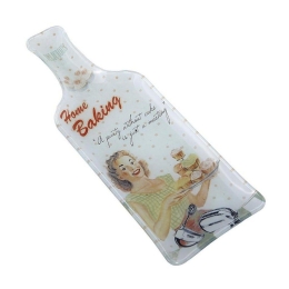 Πιατέλα Μπουκάλι Home Baking (Σετ 6τμχ) Int8517 26,5X9,5cm White-Multi Espiel Γυαλί