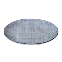 Πιάτο Linea Blue Σετ 6 τμχ Ata101K6 Ρηχό Φ27Cm. Κεραμικό Light Blue Espiel Κεραμικό