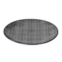 Πιάτο Linea Gray Σετ 6 τμχ Ata102K6 Ρηχό Φ27Cm. Κεραμικό Black Espiel Κεραμικό