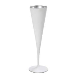 Ποτήρι Σαμπάνιας Κωνικό Maya Mat Rab318K6 5Χ24cm White-Silver Espiel Γυαλί