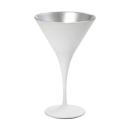 Ποτήρι Maya Martini Κωνικό Mat 10 Rab319K6 5Χ17 5cm White-Silver Espiel Γυαλί