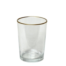 Ποτήρι Νερού 8 Rab146K6 8Χ12cm Clear-Gold Espiel Γυαλί