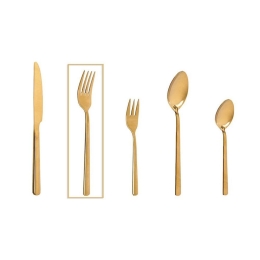 Πιρούνι Φαγητού 20.5cm 18/0 Cug304K12 Kib Gold Espiel Ανοξείδωτο Ατσάλι