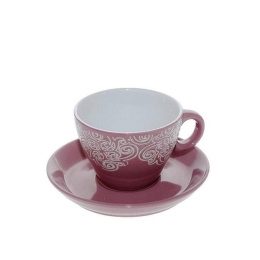 Φλυτζάνι Εσπρέσσο Με Πιατάκι Vienna Hun125K6 Pink Espiel Κεραμικό