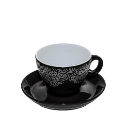 Φλυτζάνι Καπουτσίνο Vienna Hun124K6 Black Espiel Κεραμικό