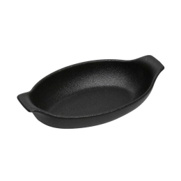 Σαγανάκι Κεραμικό Lava Οβάλ Nol120K4 24Χ12.8Χ5.8cm Black Espiel 24cm Κεραμικό