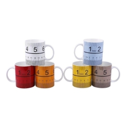 Κούπα Μεζούρα (Σετ 12τμχ) 330ml Cof103 Multi Espiel Πορσελάνη