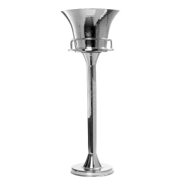 Σαμπανιέρα Με Stand 74cm Get220 33Χ33cm Silver Espiel Ανοξείδωτο Ατσάλι