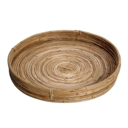 Δίσκος Στρόγγυλος L Kag145 45Χ45Χ6cm Brown Espiel Ξύλο