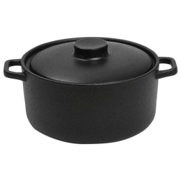 Κατσαρολάκι Πυρίμαχο Στρογγυλό Lava NOL106K4 Φ13,5cm Κεραμικό Black Espiel Κεραμικό