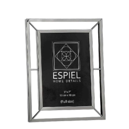 Κορνίζα Επιτραπέζια Μεταλλική FAM404 10x15cm Silver Espiel Μέταλλο