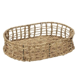Καλάθι Διακοσμητικό Οβάλ AST808 42Χ30cm Seagrass Beige Espiel Seagrass