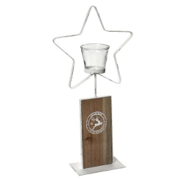 Κηροπήγιο Για Ρεσώ Αστέρι AST521 50cm Brown-White Espiel