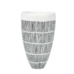 Βάζο NFU427 16x26,5cm White-Black Espiel Πορσελάνη