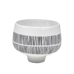 Διακοσμητικό Μπωλ NFU423 19,5x15,5cm White-Black Espiel Πορσελάνη