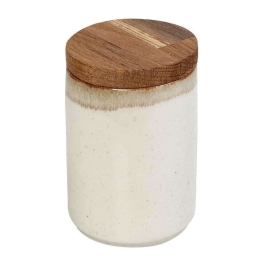 Δοχείο Με Καπάκι Essentials OWQ131K6 8x8x12cm Multi-Beige Espiel Κεραμικό