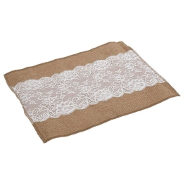 Σουπλά DYT106K6 30x45cm Beige-White Espiel Jute