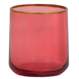 Κηροπήγιο Για Ρεσώ RAB451K6 8cm Pink-Gold Espiel Γυαλί