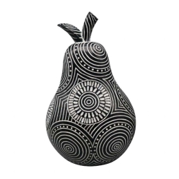 Διακοσμητικό Αχλάδι FIG225 18,2x15x27,5cm White-Black Espiel Πολυρεσίνη
