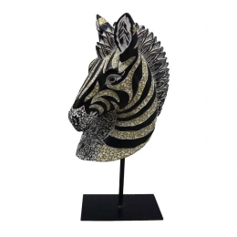 Διακοσμητική Ζέβρα FIG217 12,5x8,3x25,8cm Black-Gold Espiel Πολυρεσίνη