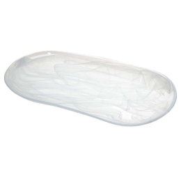 Πιατέλα Διακοσμητική HOR1024K6 35x19cm White Espiel Γυαλί