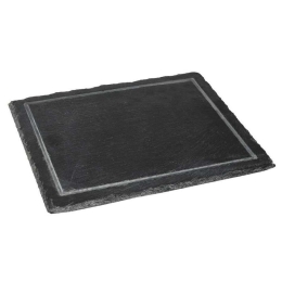 Πλατώ Σερβιρίσματος Από Πέτρα FAV109 32x27cm Black Espiel Πέτρα