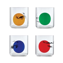 Ποτήρια Ουίσκι (Σετ 4Τμχ) Nude Finesse NU96867-4 390ml 8,2x8,2x8,8cm Clear Espiel Γυαλί