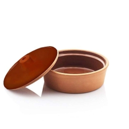 Πυρίμαχο Σκεύος Με Καπάκι Terracotta NAK149K12-1 15x15x6cm Brown Espiel Κεραμικό