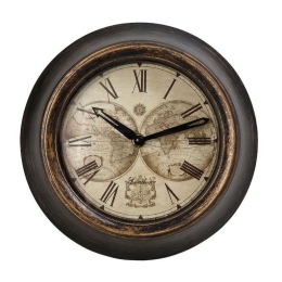 Ρολόι Τοίχου ROL603 23,2x23,2x5,4cm Brown Espiel Πολυρεσίνη