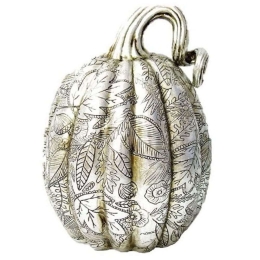 Διακοσμητική Κολοκύθα VRE123K2 24cm Silver Espiel Πολυρεσίνη