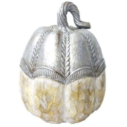 Διακοσμητική Κολοκύθα VRE125 20cm Silver-Beige Espiel Πολυρεσίνη