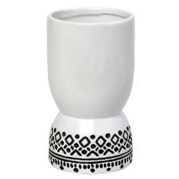 Βάζο Tribal CER2302 15x15x27,5cm White-Black Espiel Κεραμικό