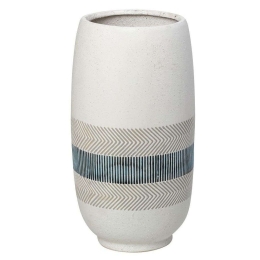 Βάζο CER2314 21x21x38,5cm White-Light Blue Espiel Κεραμικό