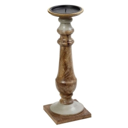 Κηροπήγιο PIG219 38cm Brown-Grey Espiel Ξύλο